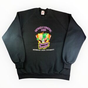 VINTAGE 1990 Moorhead State University Homecoming Dragon Dazzle Sweatshirt XXL